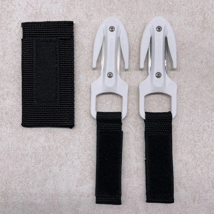 Ceramic blade line cutter water sports rescue knife with line cutter all colors options