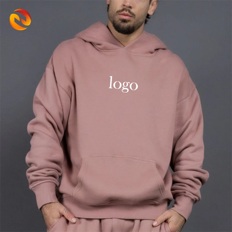 Custom Puff Print Hoodie 500 Gsm Dtg Sport Wear Set Fade Hoodie Sweatpants And Hoodie Set Men Tracksuit Set