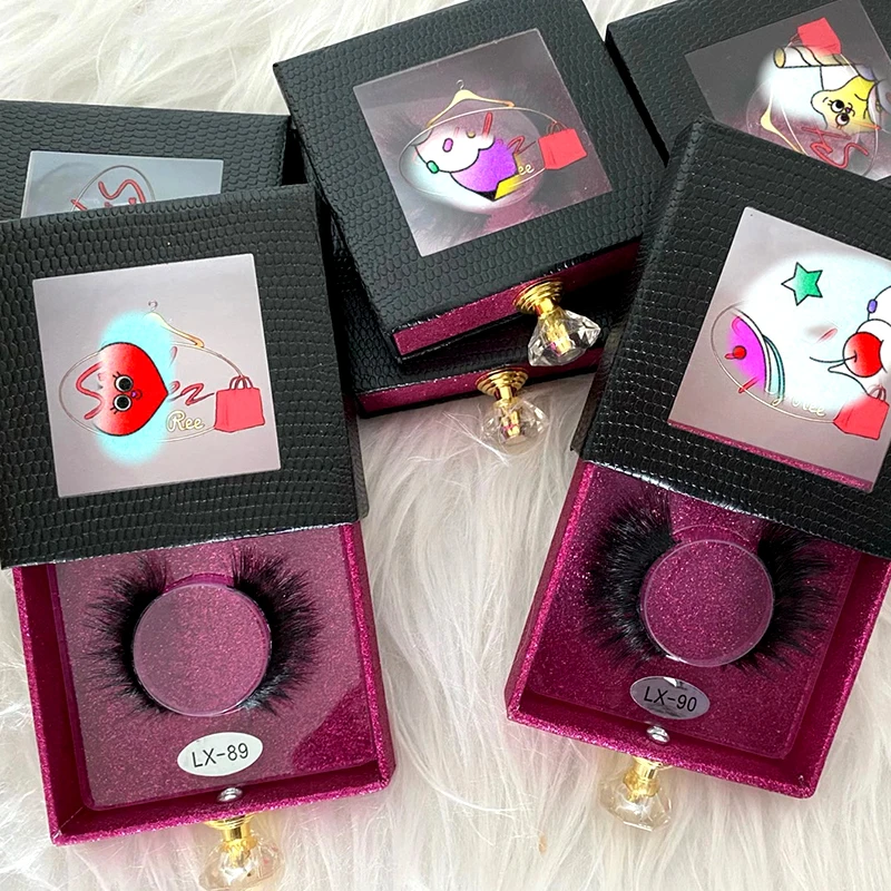 wholesale private label false lashes vendor luxury 3d 25mm strip fur natural 100% real mink eyelashes