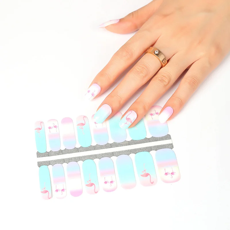 Gold river pattern real nail polish strips nail wraps nail stickers
