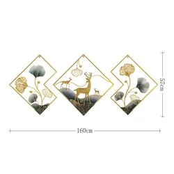 New Design Golden Lucky Deer Combination Wall Decoration