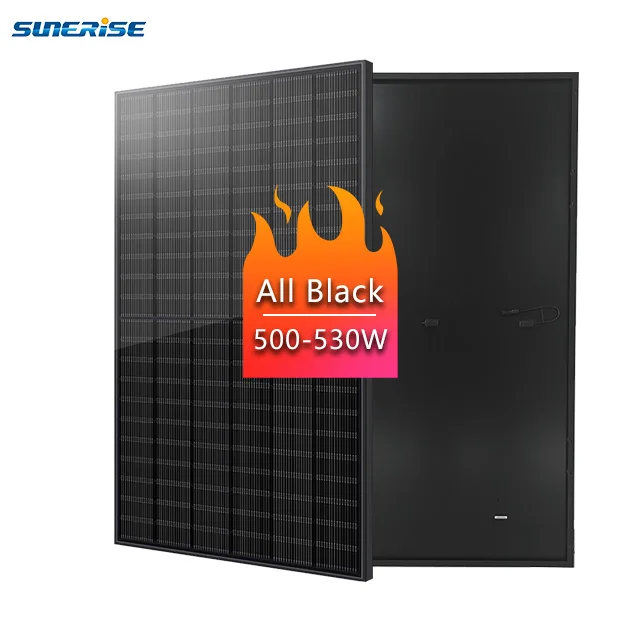 500W 510W 520W 530W Customized Half Cell All Black Frame Monocrystalline Technology Mono Solar Panel for RV Camping