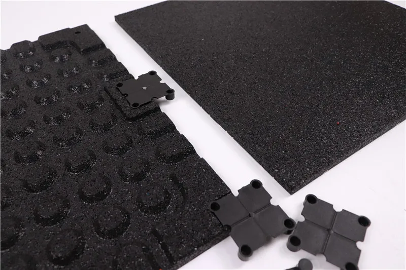 Sound-absorption shock absorption protective rubber tile