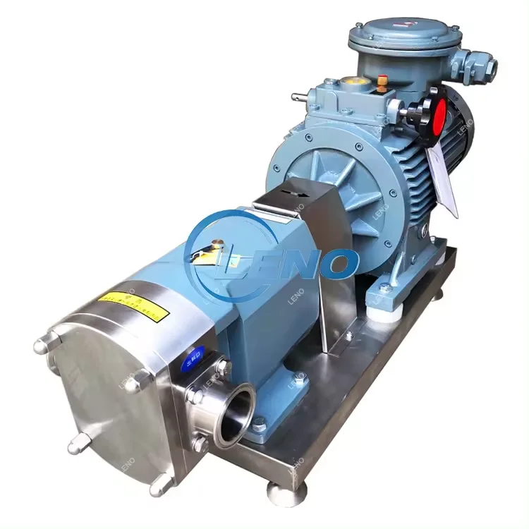 Stainless steel sanitary rotary lobe pump food grade high viscosity tomato sauce lobe rotor pump