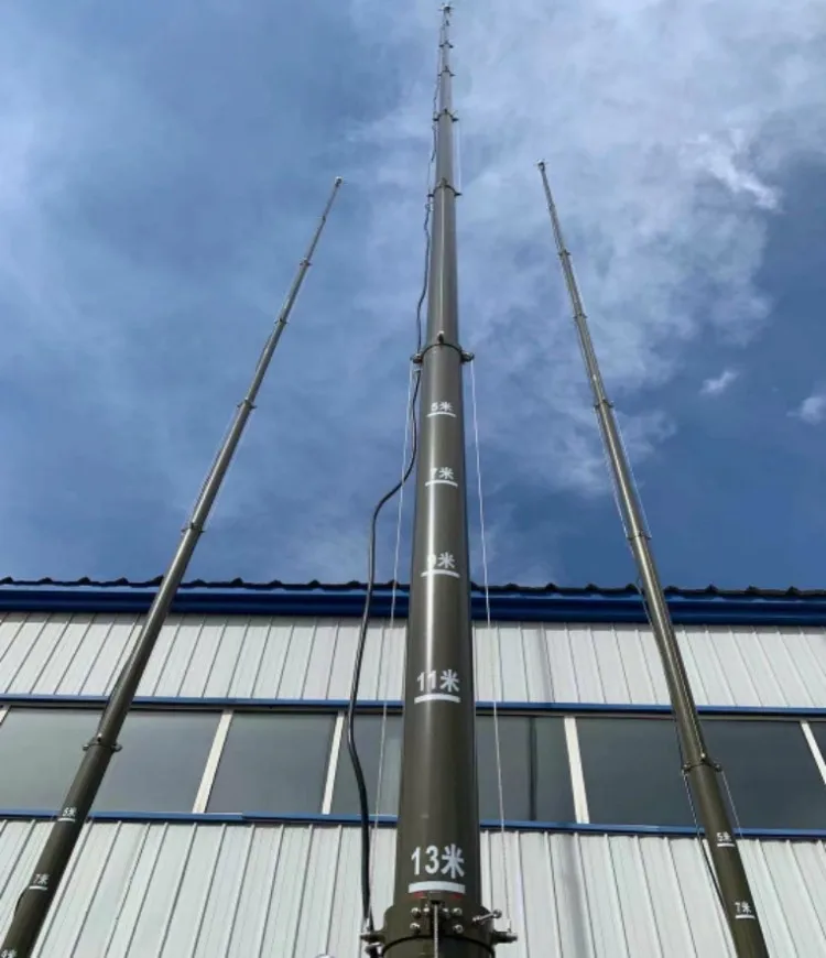 Communication Antenna 30m Self Supporting Mast Telecom Steel Monopole Tower