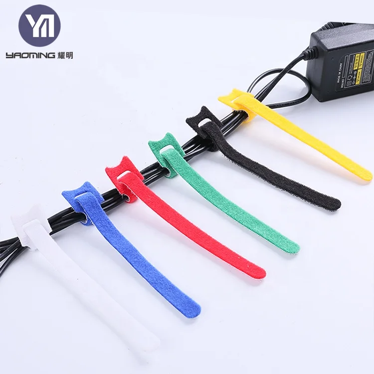 T-Shaped 50-Pack Cable Ties - Cat-Shaped Self-Adhesive Cable Organizers, Velcroes Wire Management Solutions for Tidy Storage