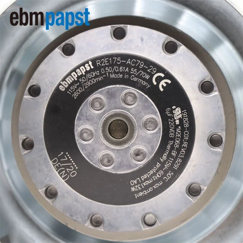 Ebmpapst  R2E175-AC79-29 M2E068-BF 175mm 115V AC 55/70W 0.5A 2600RPM IP44 AB Inverter Centrifugal Cooling Fan