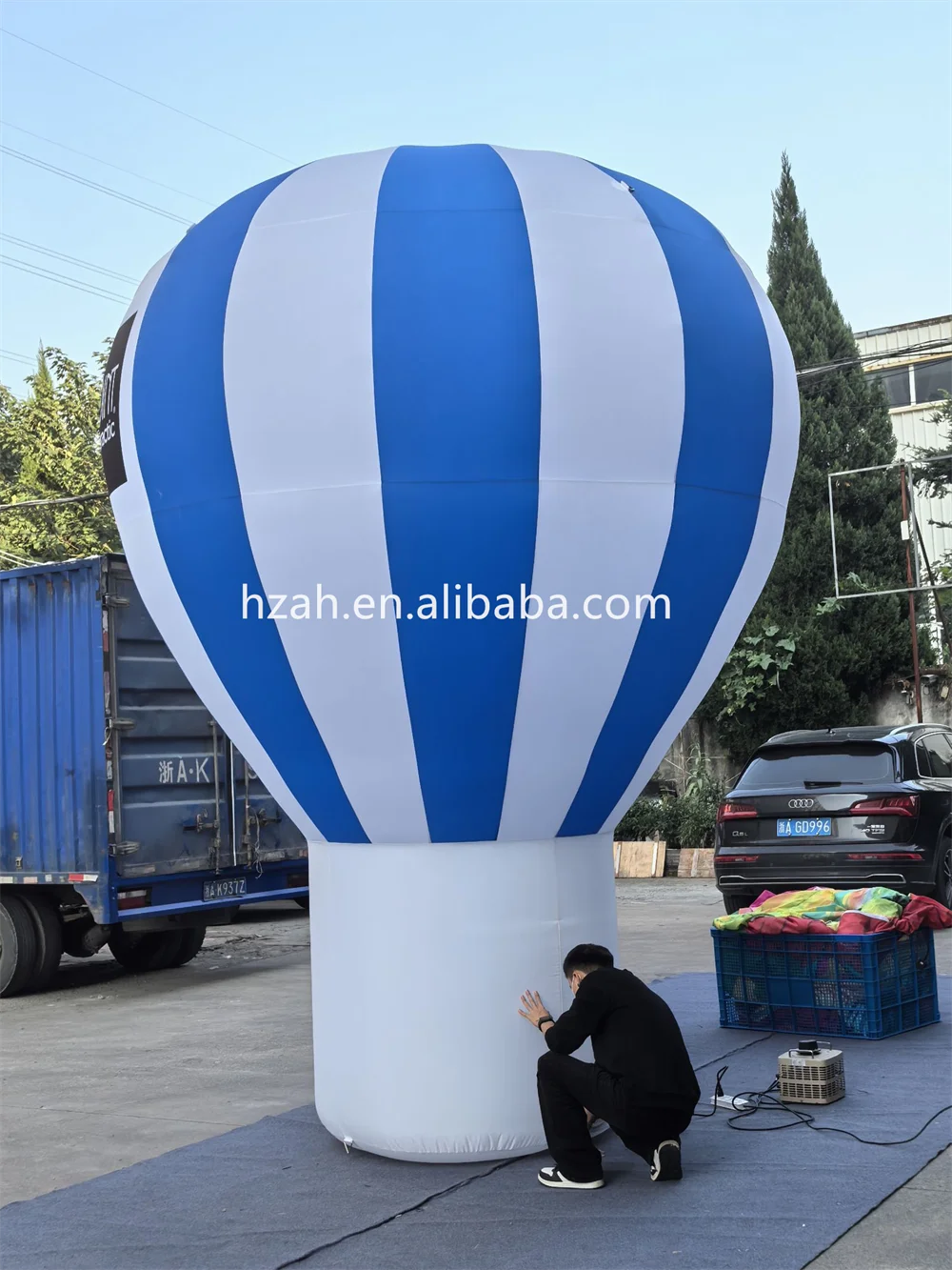Customized Giant Inflatable Hot Air Balloon Inflated Balloons with LOGO Printed for Grand Opening Advertising Promotion