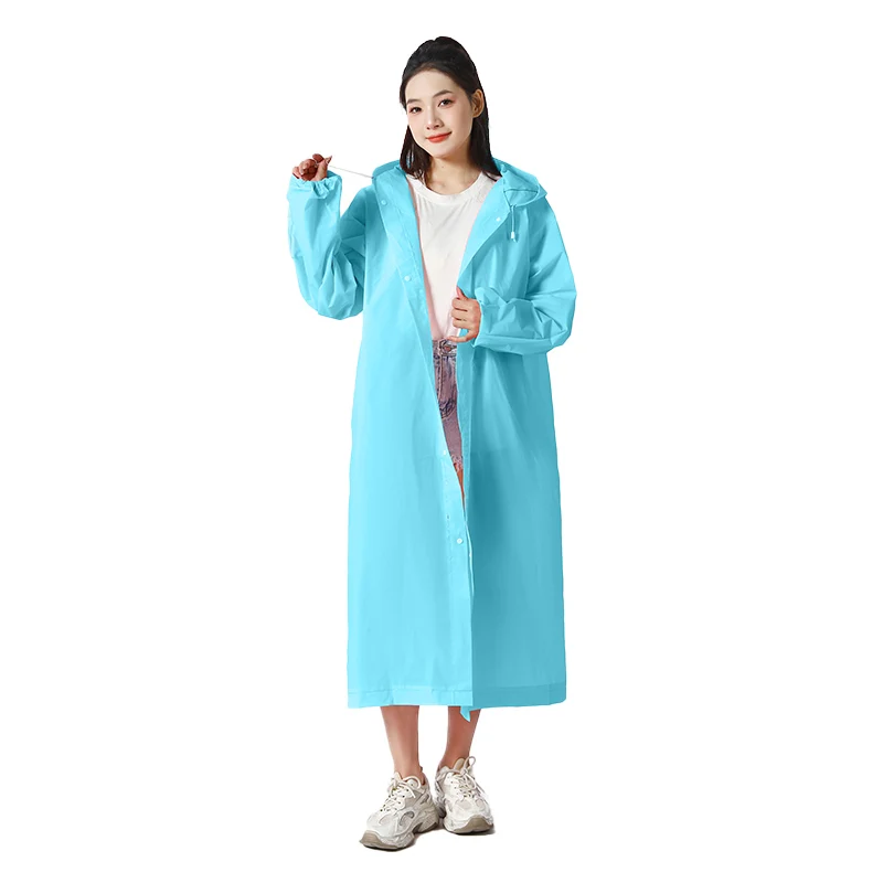 Direct Manufacturer Reusable Emergency Rain Coat  Long Eva Plastic Raincoat Waterproof
