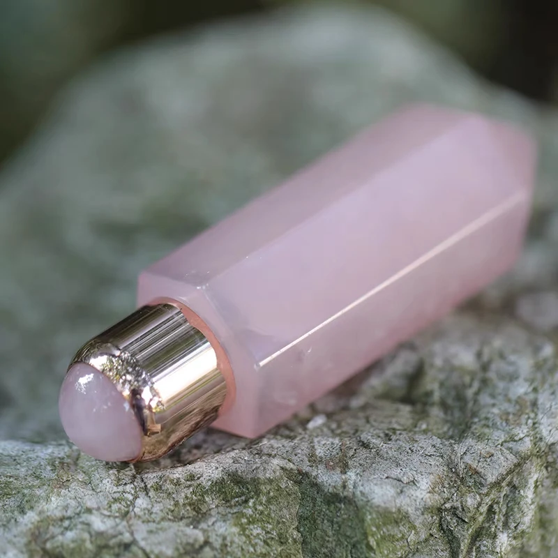 C&H Colorful Crystal Christening Gifts Refillable Roller Bottle Natural Jade Gemstone Roller Bottle