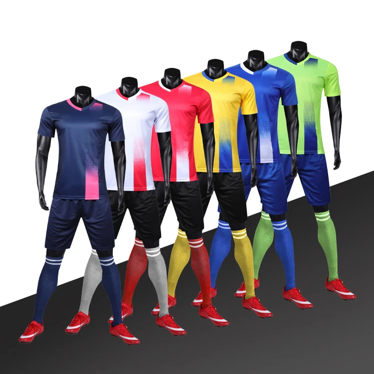 Wholesale Sublimation Custom Logo Football Jerseys Boys Soccer Clothes Sets Men Soccer Training Suit