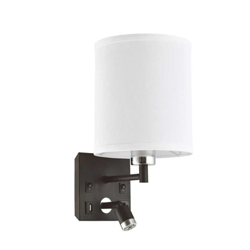 Modern Hotel Home Headboard Reading Light Bedside Wall Lamp LED Reading Lamp with ON/OFF Rocker Switch