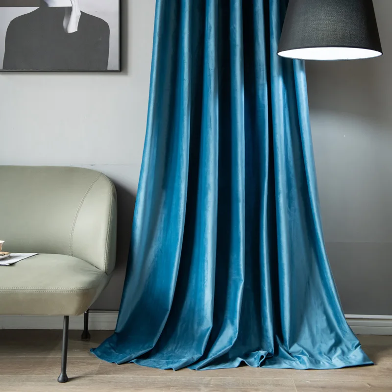 Custom Heavy Velvet Fabric backdrop curtain Luxury Elegance Black out Green Dubai BlackOut Window drapes Velvet  Curtains