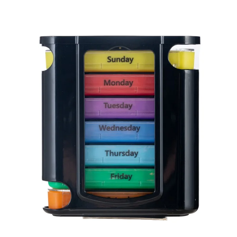 PP Travel Weekly Pill case Storage Box Daily Organizer Medicine Planner for Vitamin