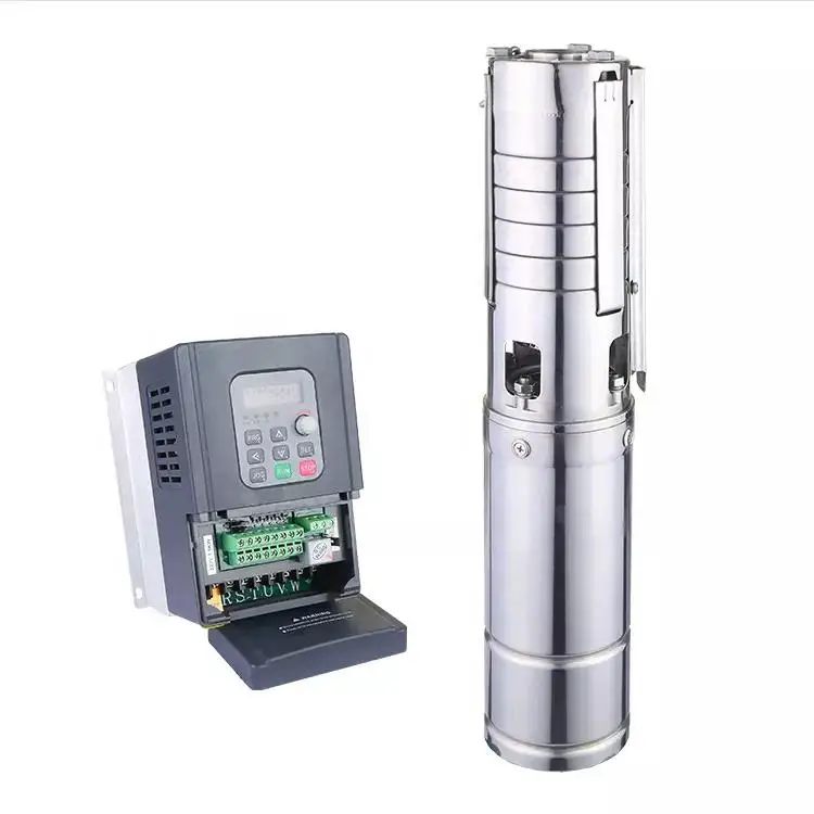 Solar Power Submersible Water Pump AC DC Commercial Brushless Submersible Solar Water Pump