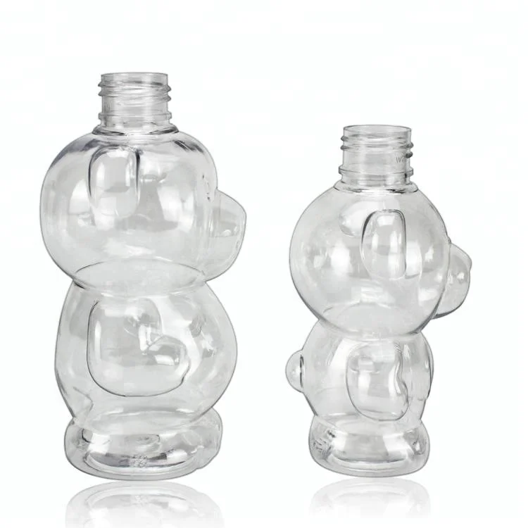Plastic Packaging Bear 160ml 270ml Hot Sell Plastic Pet  Animal Shape Bottle