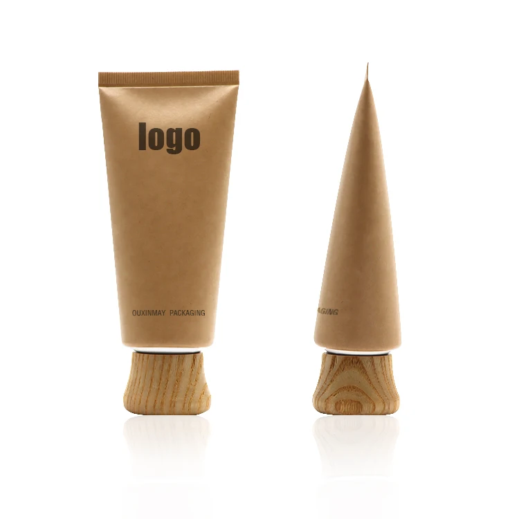 Bamboo Tube Packaging Paper eco friendly cosmetic tube packaging Lotion Squeeze cream Biodegradable for toothpaste Tubes