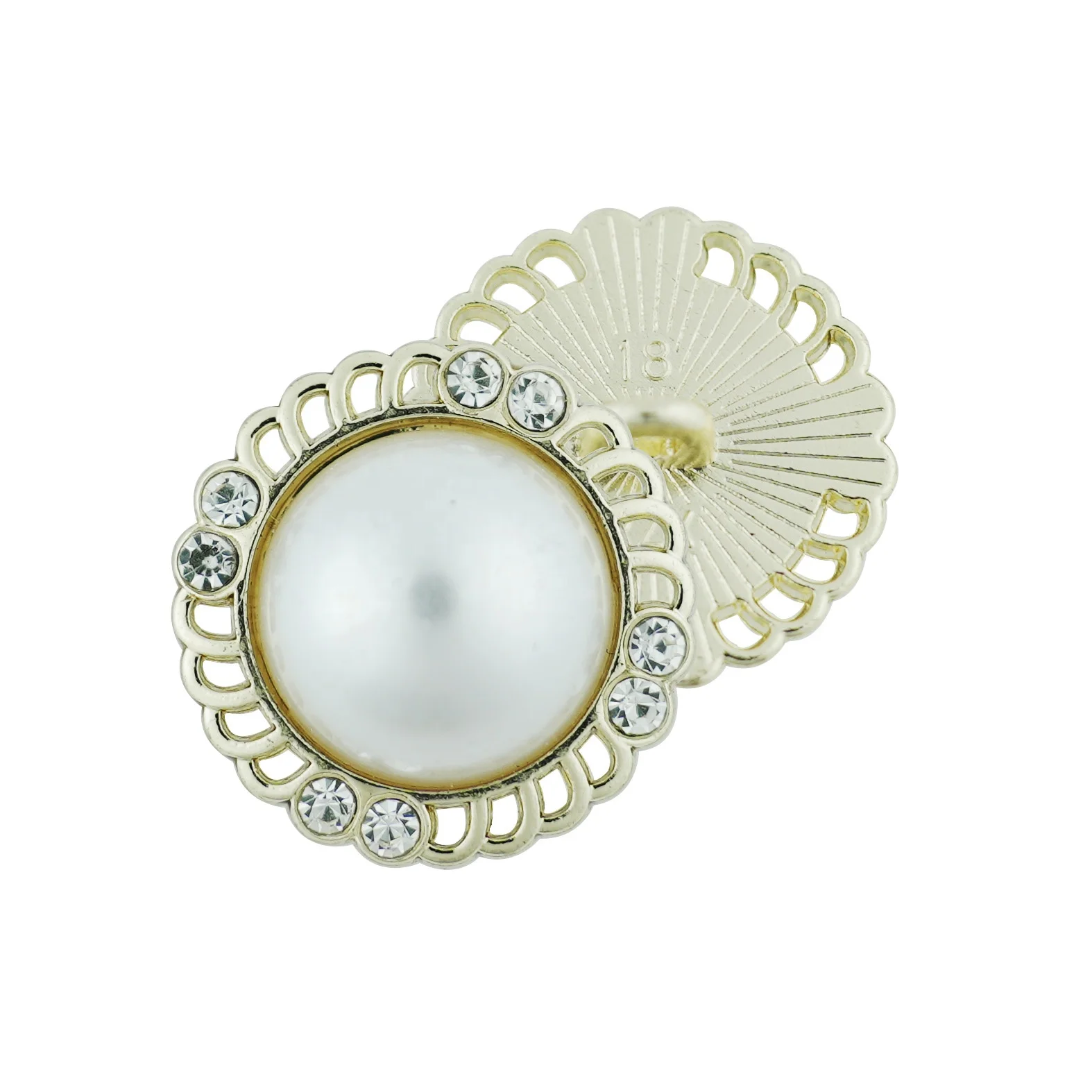 Jinyi Button Manufacturer Custom Brand Logo Design Pearl Button Shank Button for Garment