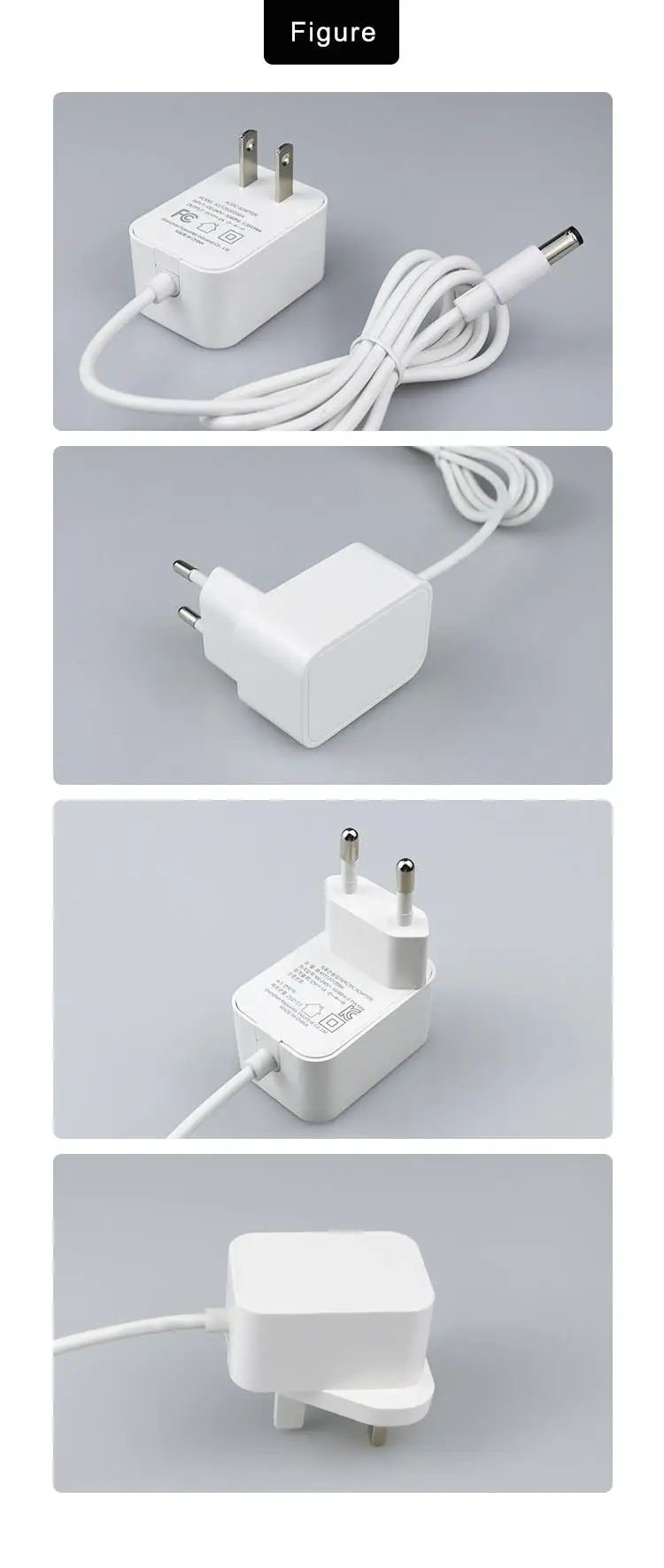 5W 10W 12W Universal AC/DC Adapter Switching Power Supply with Micro USB Plug 3V to 12V for Household Electronics and LED Strips