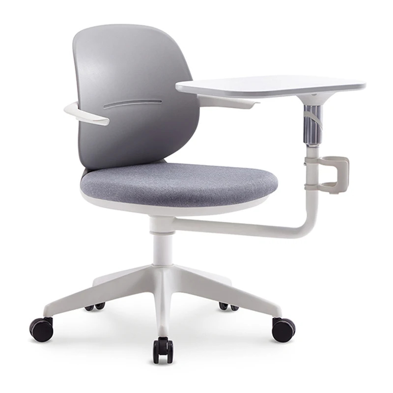 Ergonomic Fabric Conference Room Folding Chair  Stackable Foldable Training Office Chair With Writing Pad