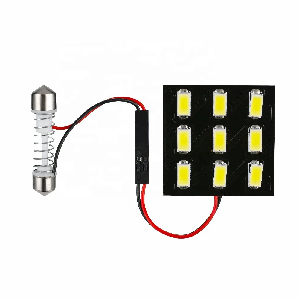 JIACHI FACTORY 9SMD 6SMD 12SMD 24SMD 5630 Chip LED Car Interior Light T10 Festoon Dome Adapter Car Vehicle LED Panel