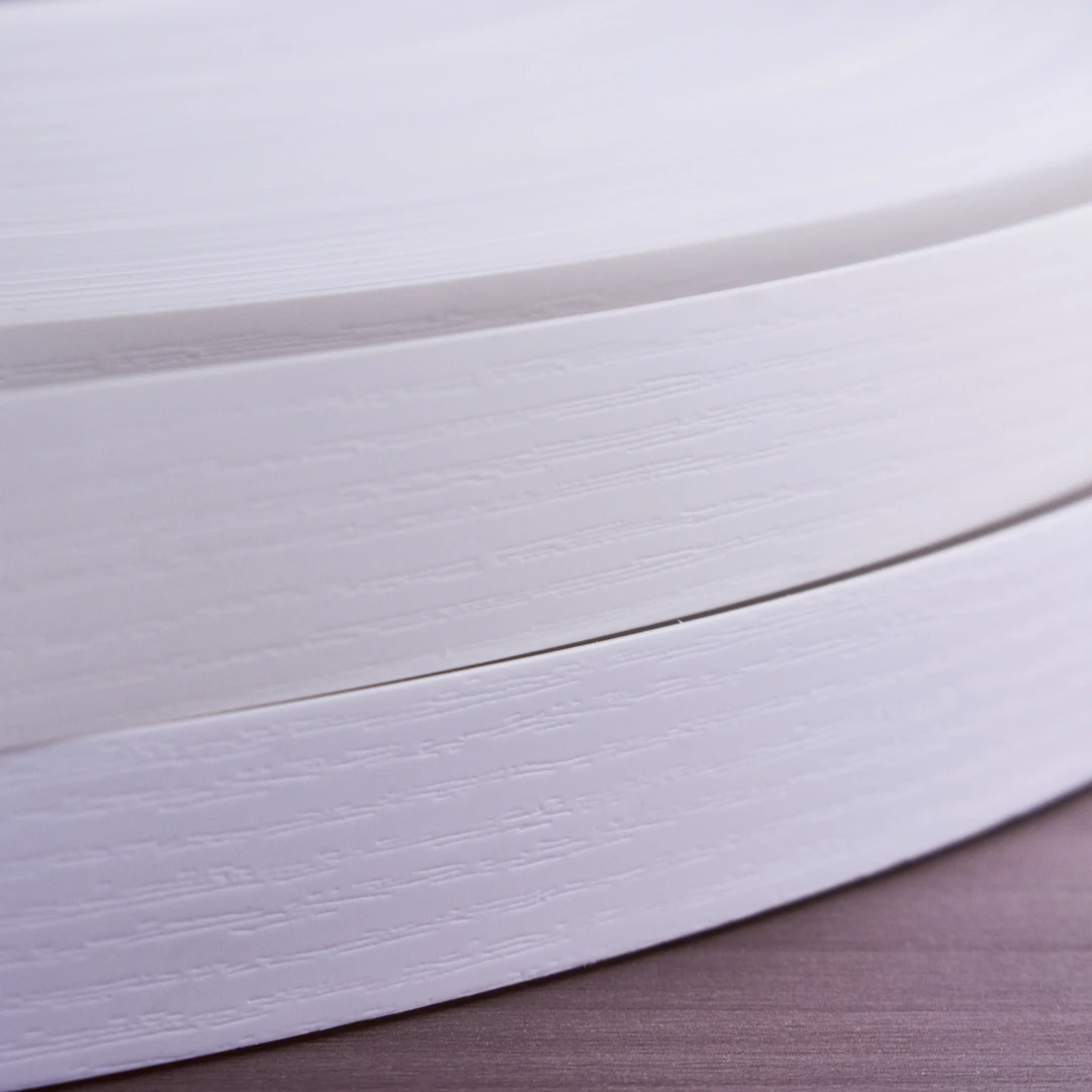 High quality PVC white edge banding for trimming of furniture fittings