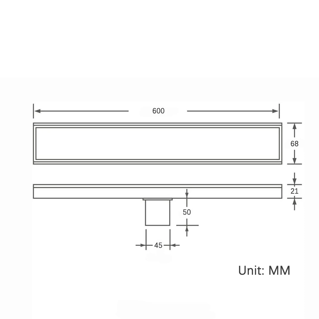 Hot sell linear show drain simply style customized size stainless tile insert floor drain shower