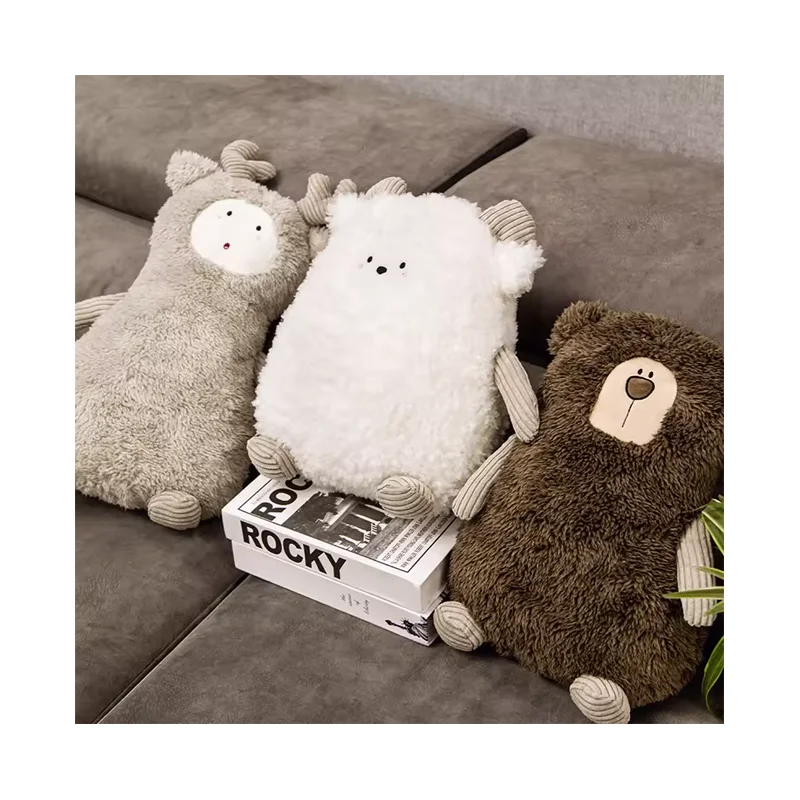 New Design Soft Stuffed Deer Sheep BearJungle Animal Toy Plush Animal Pillow for Kids Sleeping and Hugging