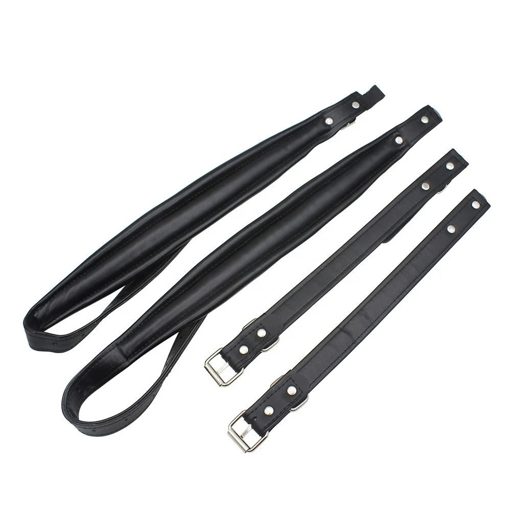 Adjustable Comfortable Durable Artificial Leather Thick Sponge Core Accordion Shoulder Belt Straps