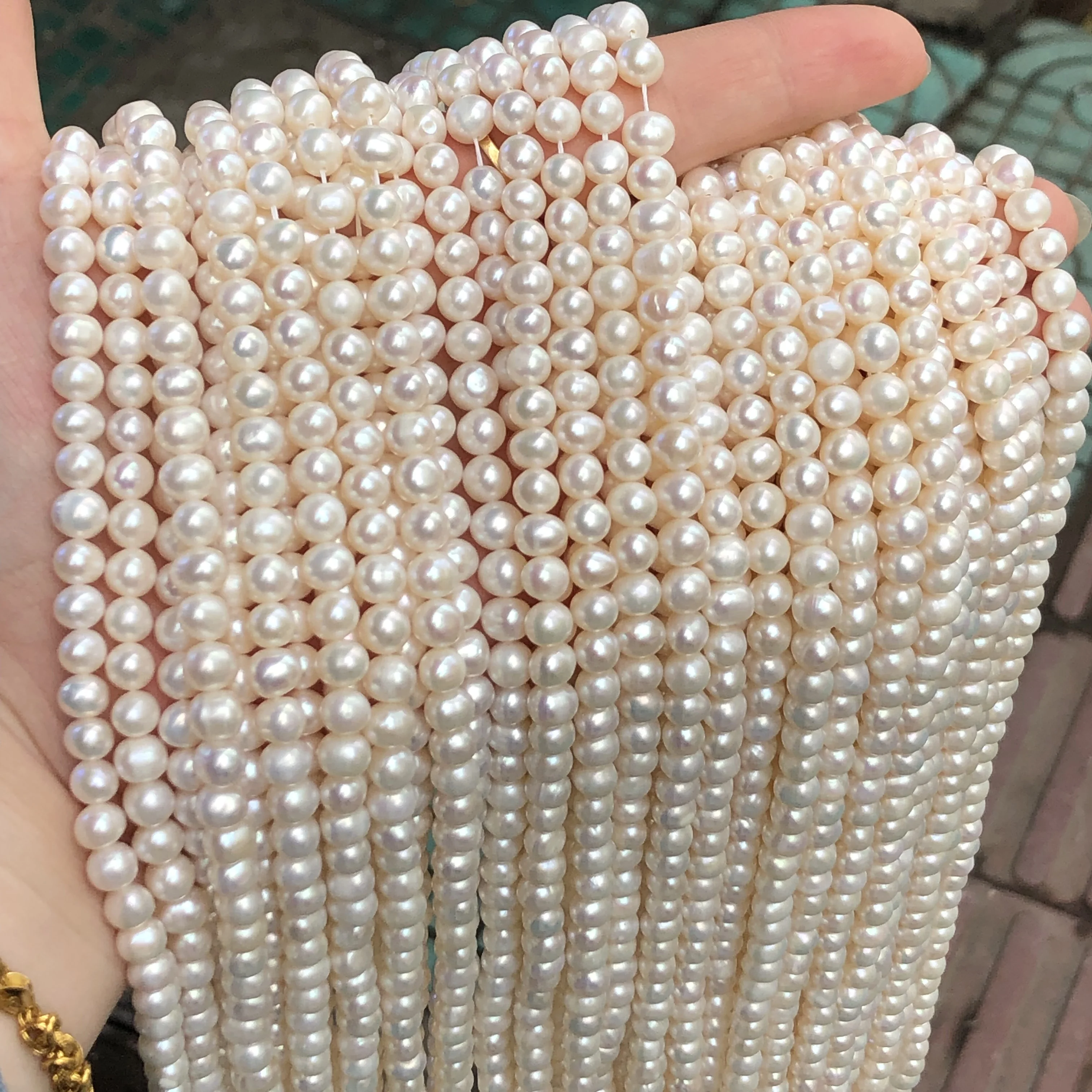 New Goods 6-7mm Flawless Near Round Natural Fresh Water Pearl Naked Pearl Semi-finished Diy Jewelry Accessories Wholesale