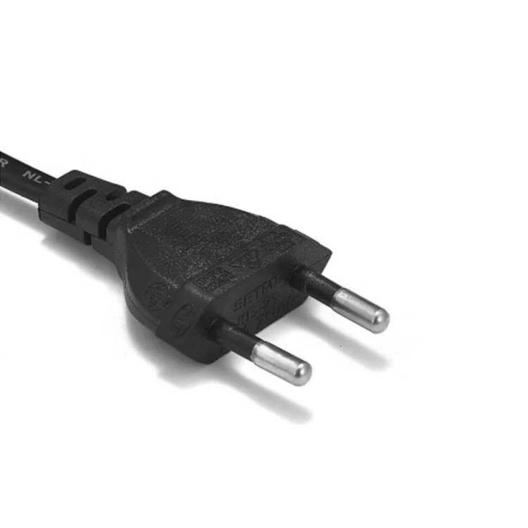 Factory Wholesale 1.2M EU Plug 220v 2 pin AC Power Cord Cable