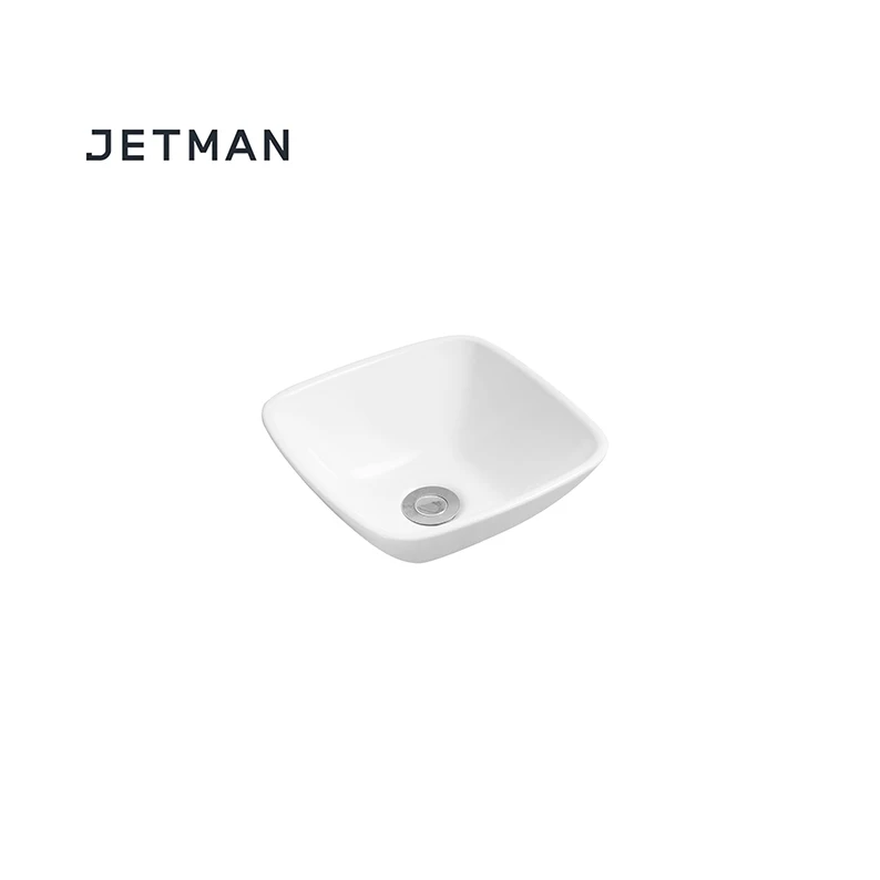 
JM7881 420*420*120 Irregular shape counter top mount vanity sink art basin ceramic basin 