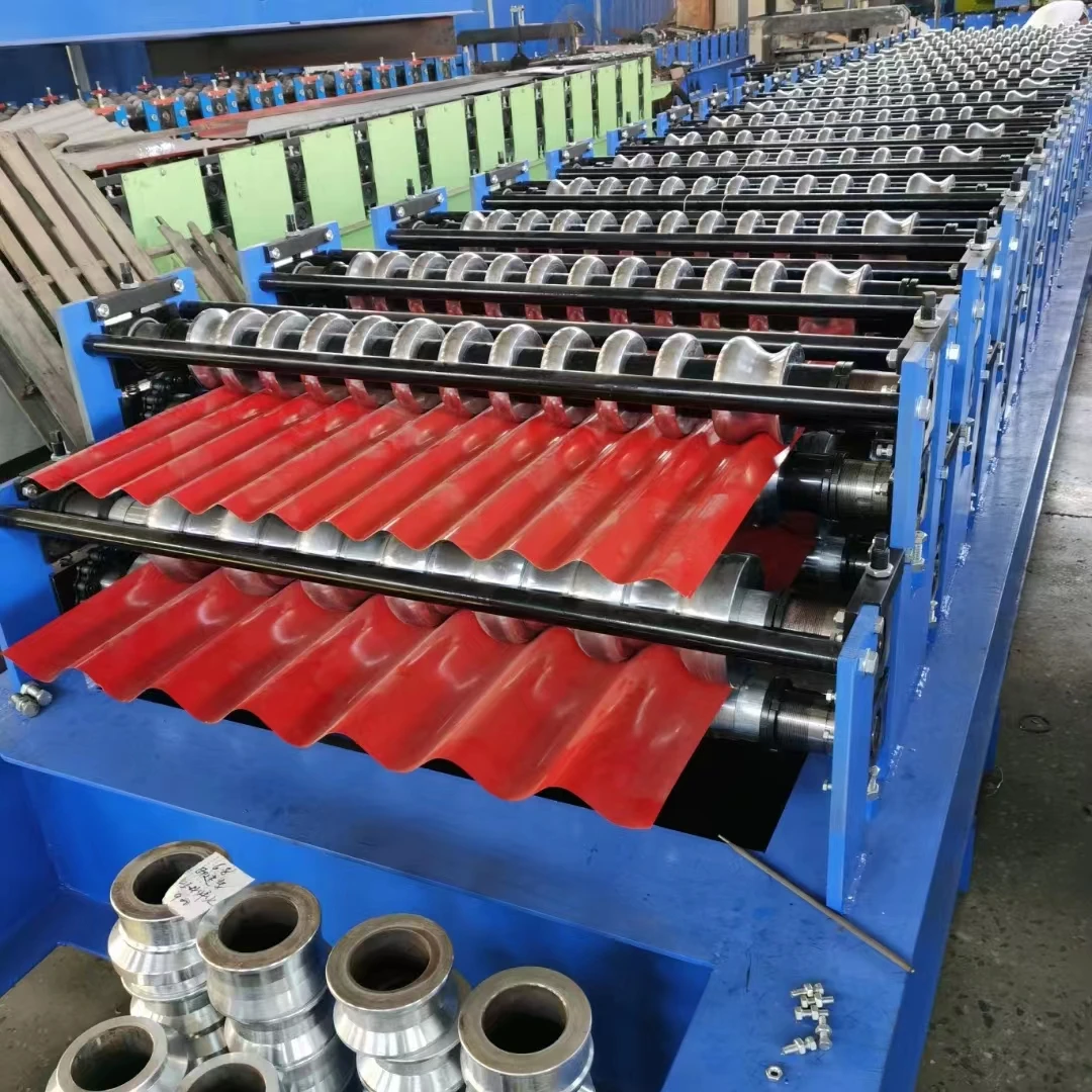 Double Layer Glazed Tile Roll Forming Machine Corrugated and Trapezoidal Roof Sheet Roofing Making Machines