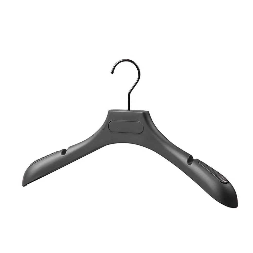 Factory Direct Non slip Clear Plastic Clothes Hangers with Round Shape for Pants & Dresses in Clothing Store Cheap Hangers