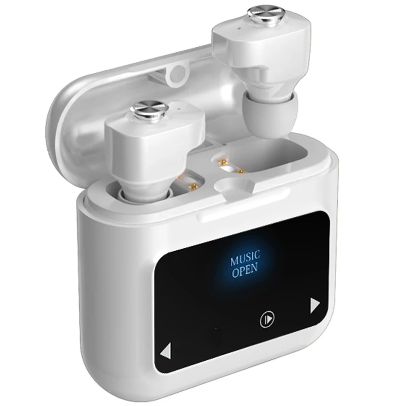 2 In 1 TF Memory Card Pocket MP3 Player Auto Connect Hifi Sound Super Bass Voice Assistant BT 5.0 TWS Earbuds Wireless Earphone