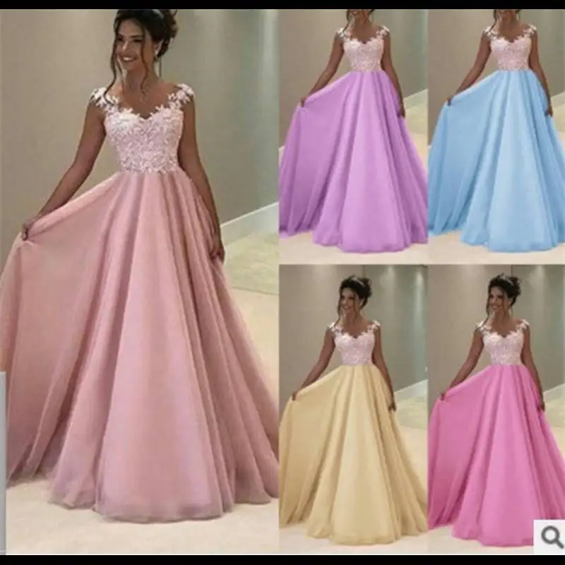 
Cross border supply European and American birthday party evening dress Princess Dress Lace temperament even dress 