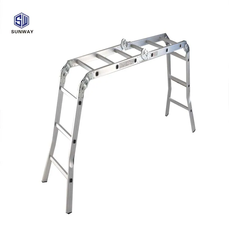 Outdoor Multi Use Aluminum Adjustable Folding Step Ladder With