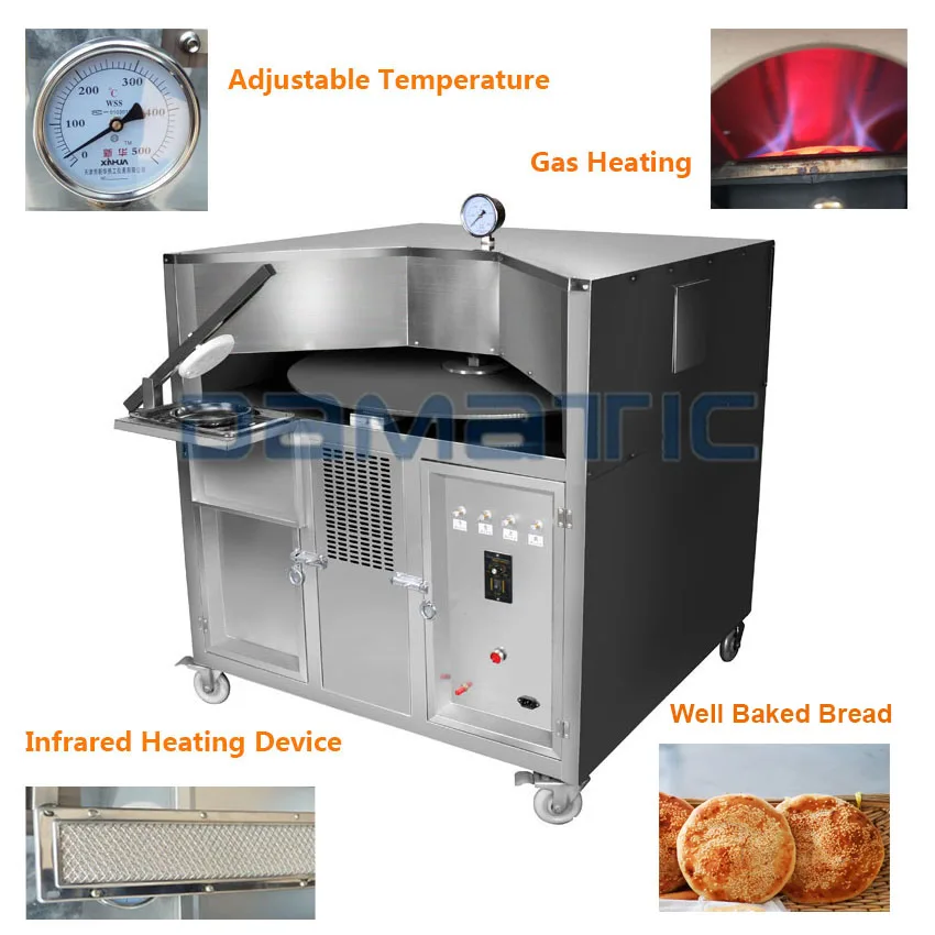 Fully automatic flat arabic bread making baking machine for home