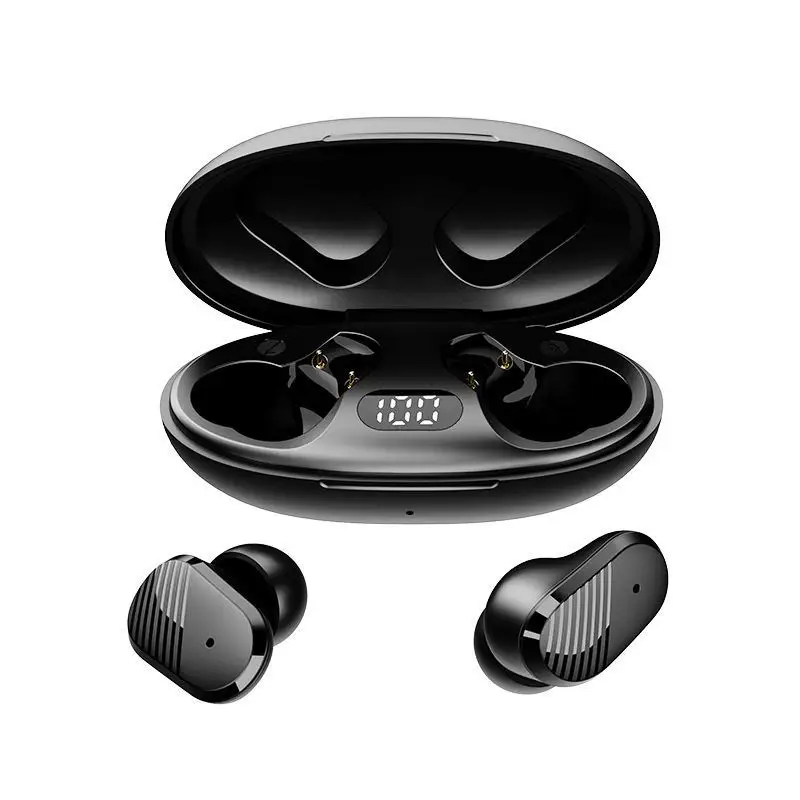 Cheap Dual channel HIFI digital display TWS earphone headset with  AI assistant/AI/alexa/google/siri/sound control/voice control