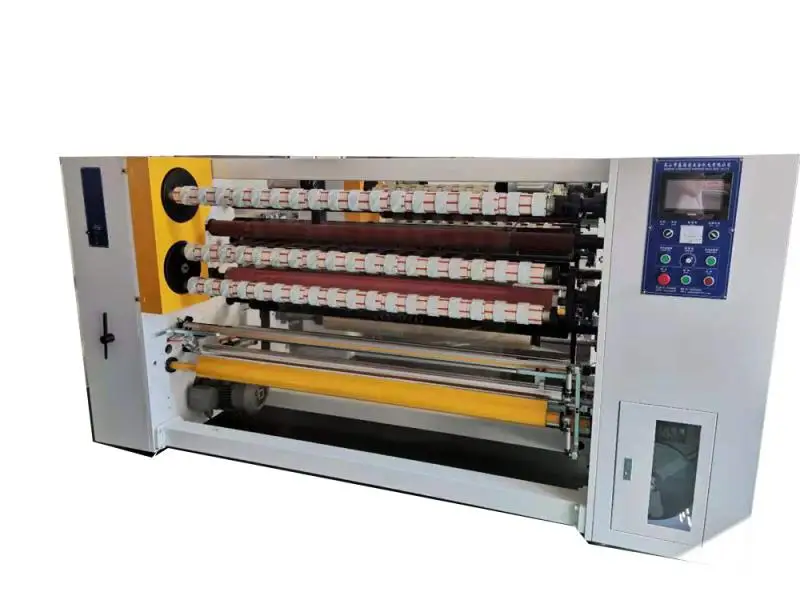 High Speed Multifunctional four shaft jumbo roll packing tape slitter rewinder