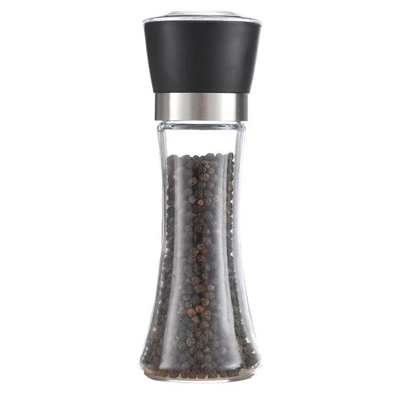 Professional Glass Mini Black High Quality Salt Pepper Mill Grinder