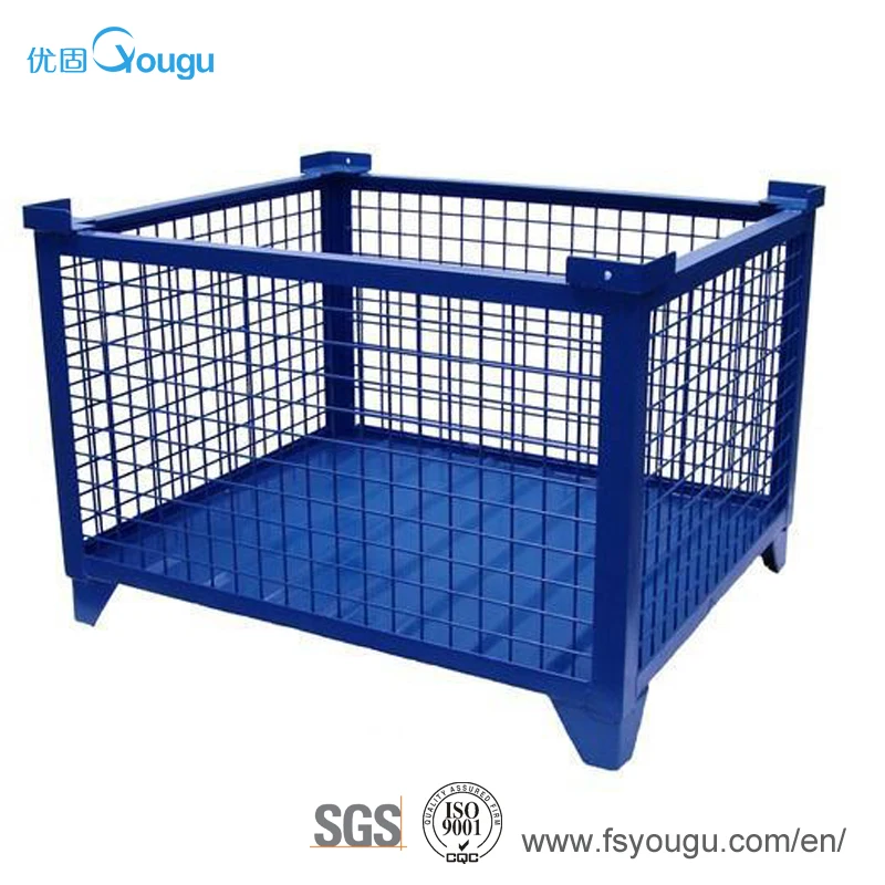 Industrial warehouse cago customized wire mesh container display rack