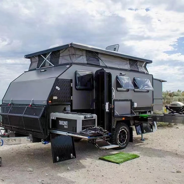 High Quality Mobile off Road Retro Travel Trailer Camper Motorhome Travel Trailer hybrid caravans