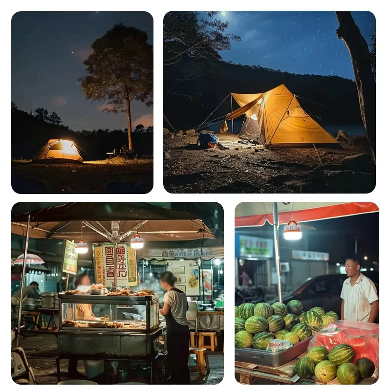 Best selling portable compact convertible 200W 300W emergency USB  camping fishing outdoor led light