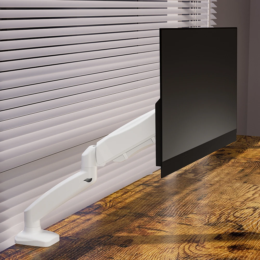 AUKI Single Monitor Arm Gas Spring LCD Desk Mount 13-32 Inch Height Adjustable Monitor Mount VESA 75x75MM 100x100MM