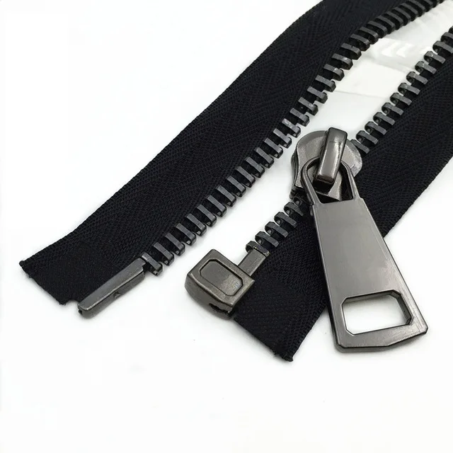 Clothing Garment Metal Zipper Time Lead Big Teeth Heavy Duty Zipper Plating Brass Teeth Open-End Zipper For Garment