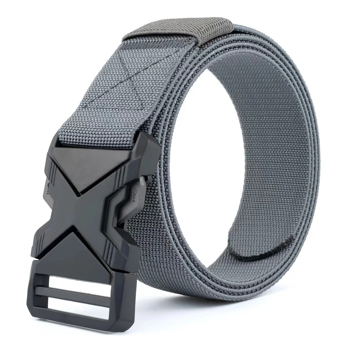 Tactical Belts Durable Nylon Adjustable Alloy Automatic Buckle Fabric Tactical Stretch Belt For Men