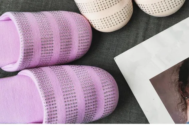 High quality unique water drill design men and women indoor and outdoor anti-slippery thermal cotton slippers