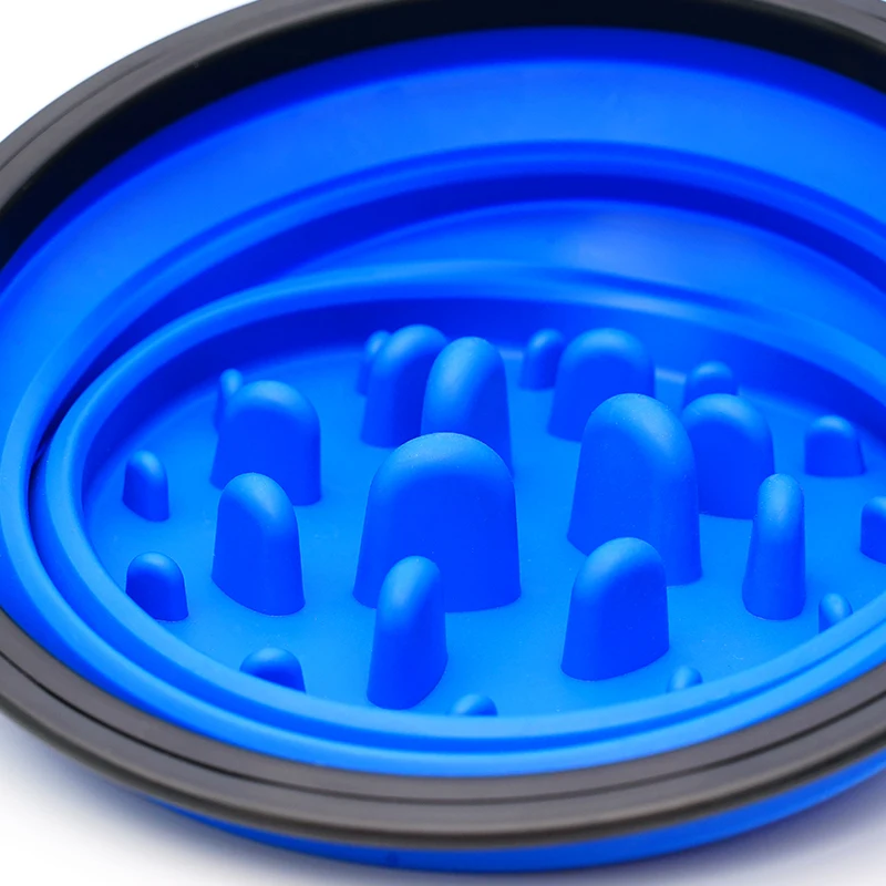Factory Price Portable Anti-choking Collapsible Pet Dog Food Water Feeding Slow Feeder Travel Bowl