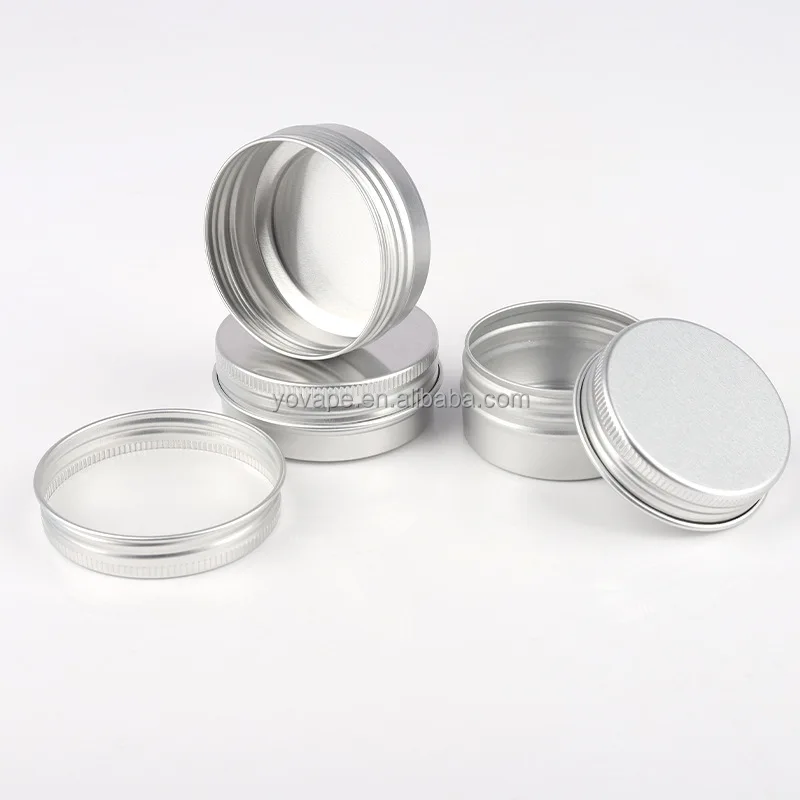 Food grade wide mouth neck 68mm diameter 60 ml 60g 60 g 60g 2 Ounce 2Oz integrated aluminum Mint metal tin cans with lid for Tea